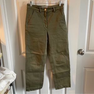 Everlane straight leg crop regular sz 2 (green)